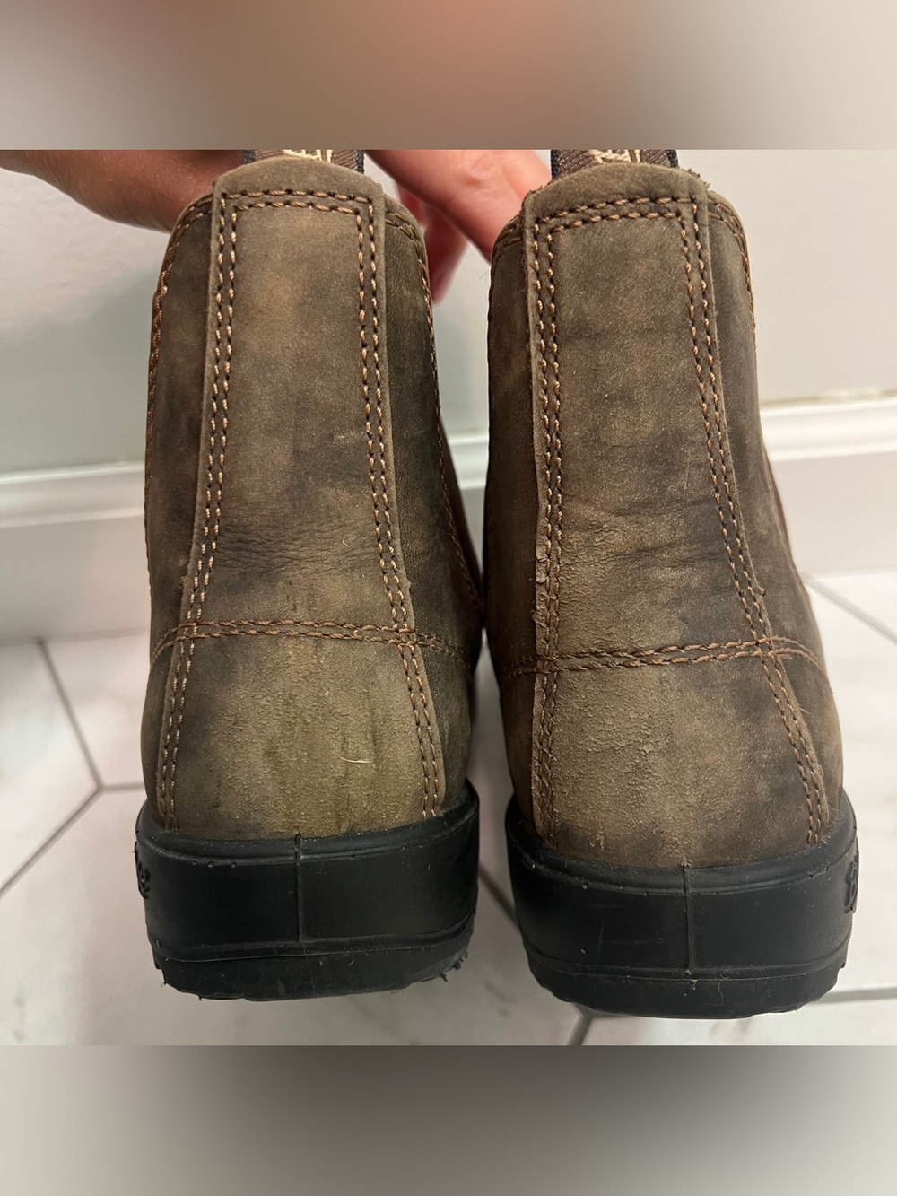 Blundstone 585 Rustic Brown Premium Leather Chelsea Boots Size 7.5 Womens - Picture 9 of 12